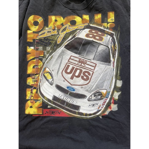 Vintage Dale Jarrett UPS NASCAR RYR Racing Medium Double Sided Shirt - Picture 3 of 7